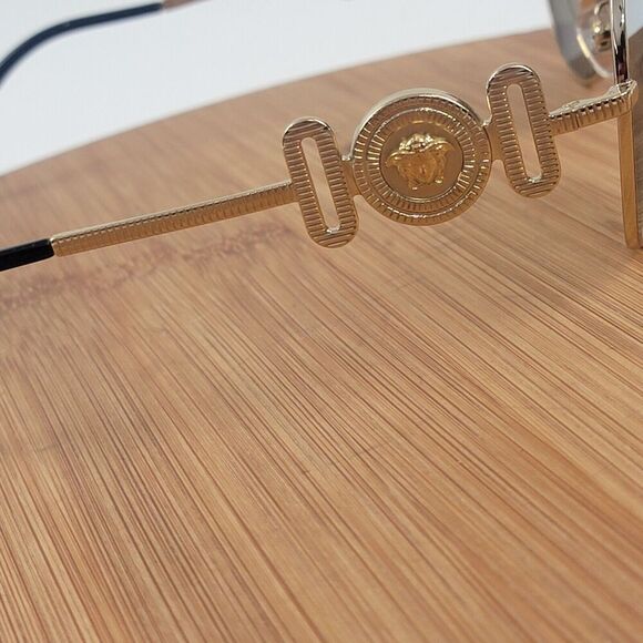 Versace Aviator Sunglasses VE2249 1002/7P Gold Metal Frame Gold Mirror Lens 65mm - Picture 12 of 16